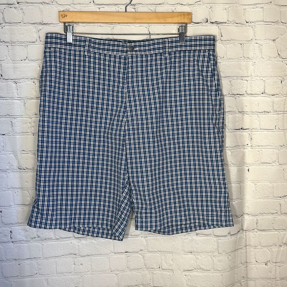 Callaway Mens Ultimum Performance Blue Plaid Golf Shorts size 38